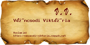 Váncsodi Viktória névjegykártya