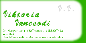 viktoria vancsodi business card